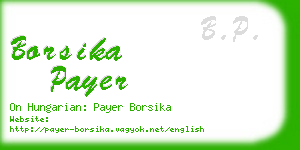 borsika payer business card